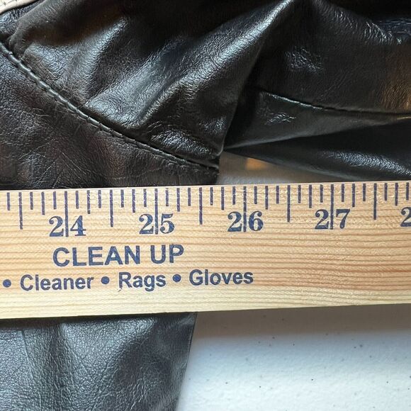 Vintage Harvard Leather Co. Men's Distressed Black Motorcycle Jacket with Stripe - Picture 10 of 12